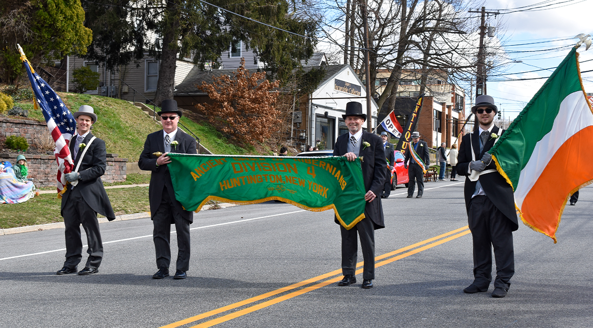 AOH members marching in the St. Patrick's Day Parade